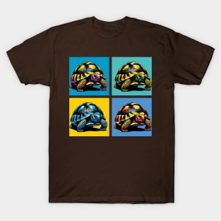 Russian Tortoise Pop Art - Exotic Reptile T-Shirt